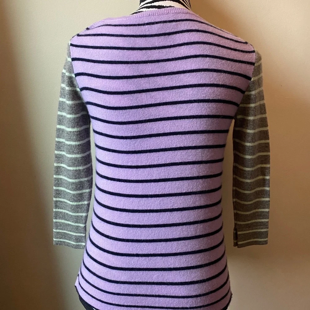 J. Crew cashmere purple and gray sweater size XXS